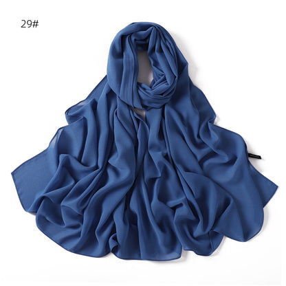 Soft Draping Solid-color Scarf For Women