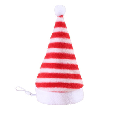 Multicolor Pet Christmas Hat Stripes