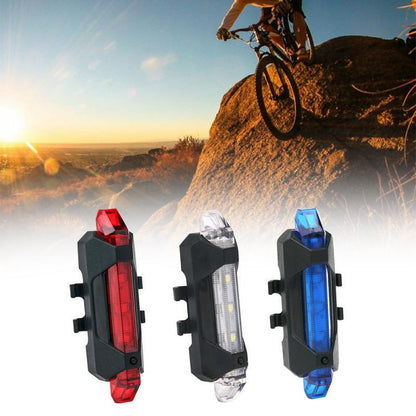 USB Rechargeable LED Bicycle Front & Back Light Set