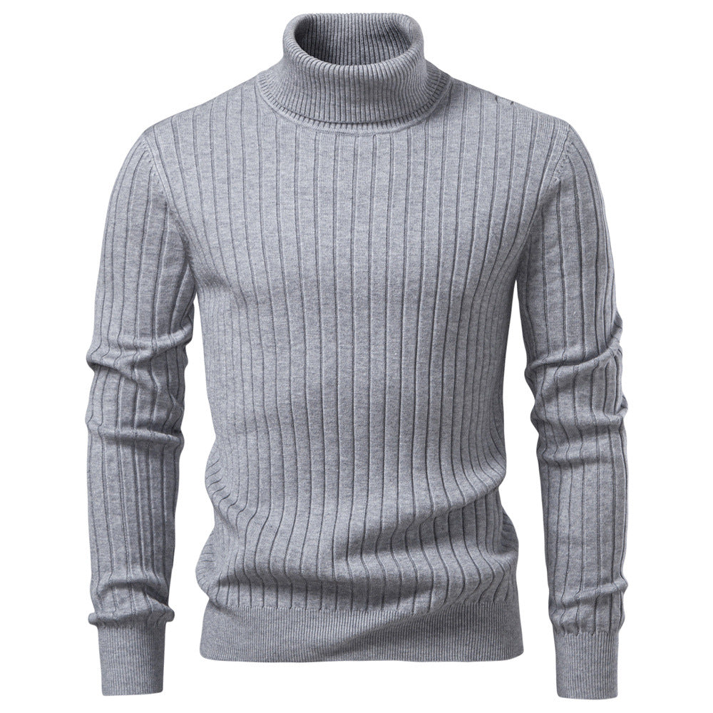 Mens Turtleneck Pullover Casual Knit Sweater