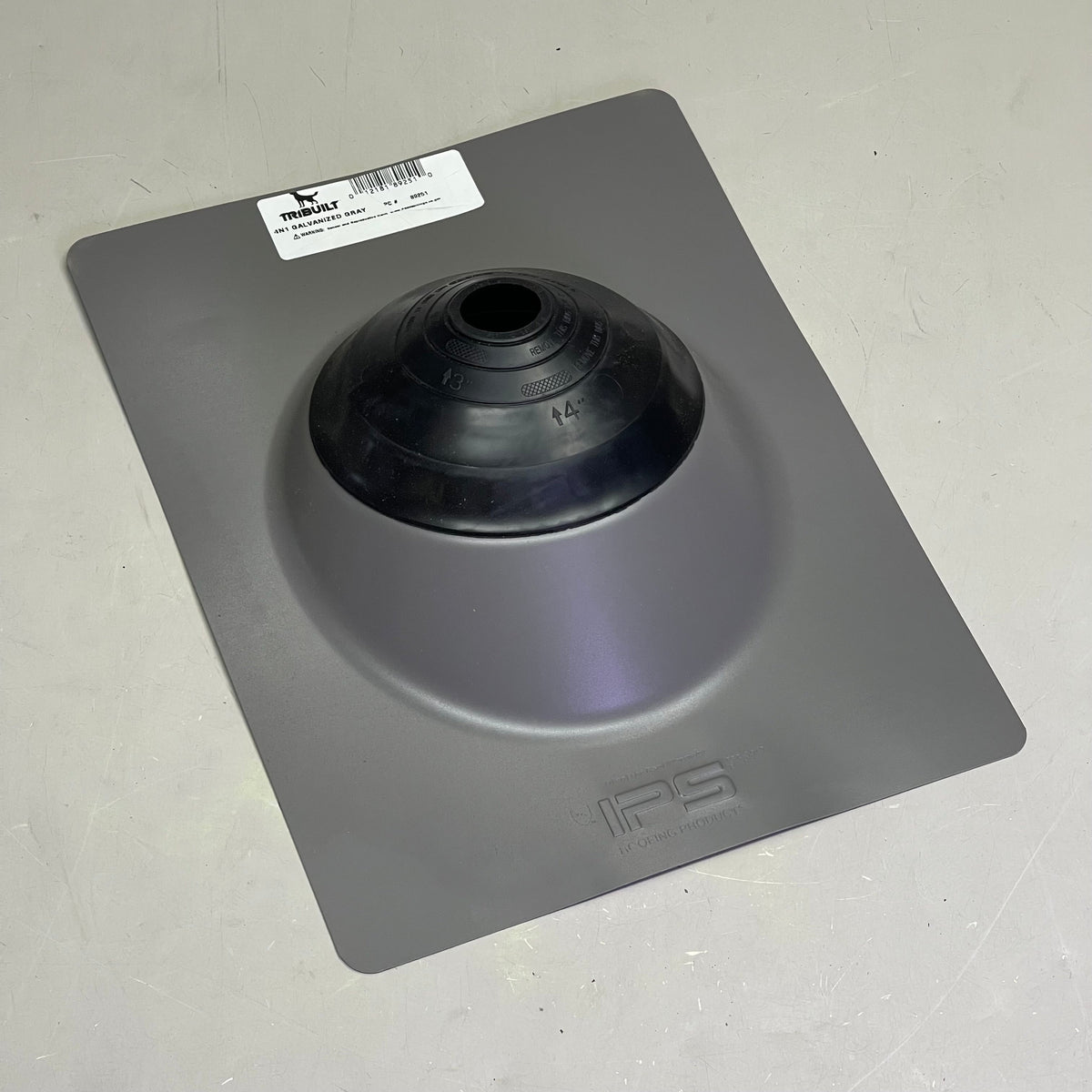 TRIBUILT 4N1 Galvanized Roof Flashing 12" x 16" Base Grey 89251