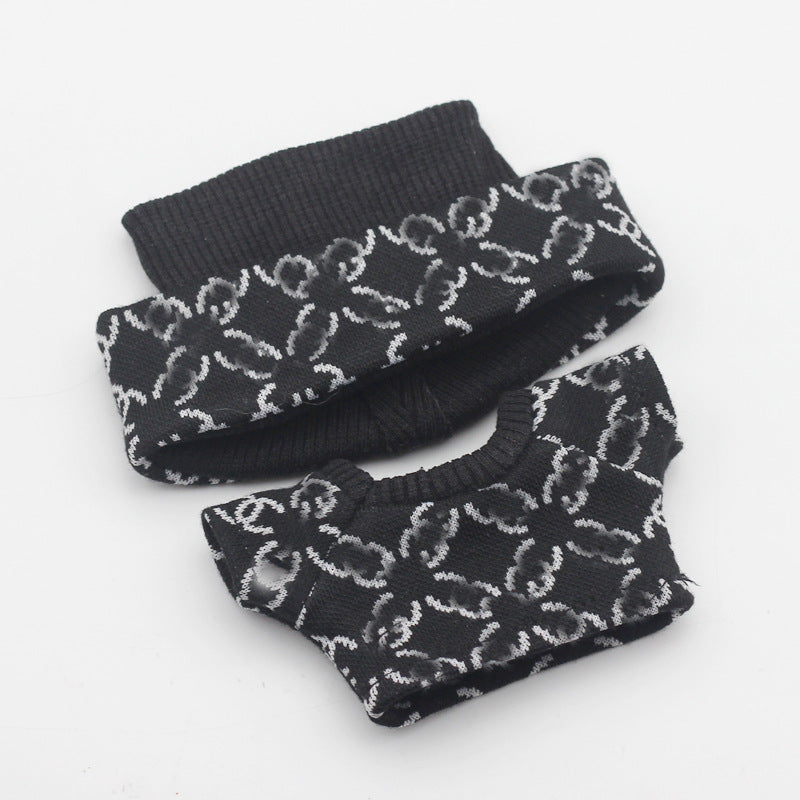 17cm Labubu First and Second Generation Blind Box 10cm Cotton Crying Doll Clothes Knitted Printed Hat