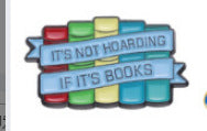 Geometric Cartoon Book Brooch