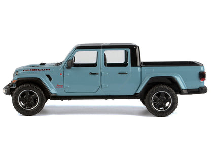 2021 Jeep Gladiator Rubicon (Closed Top) Pickup Truck Blue with Black Top 1/24-1/27 Diecast Model Car by Motormax