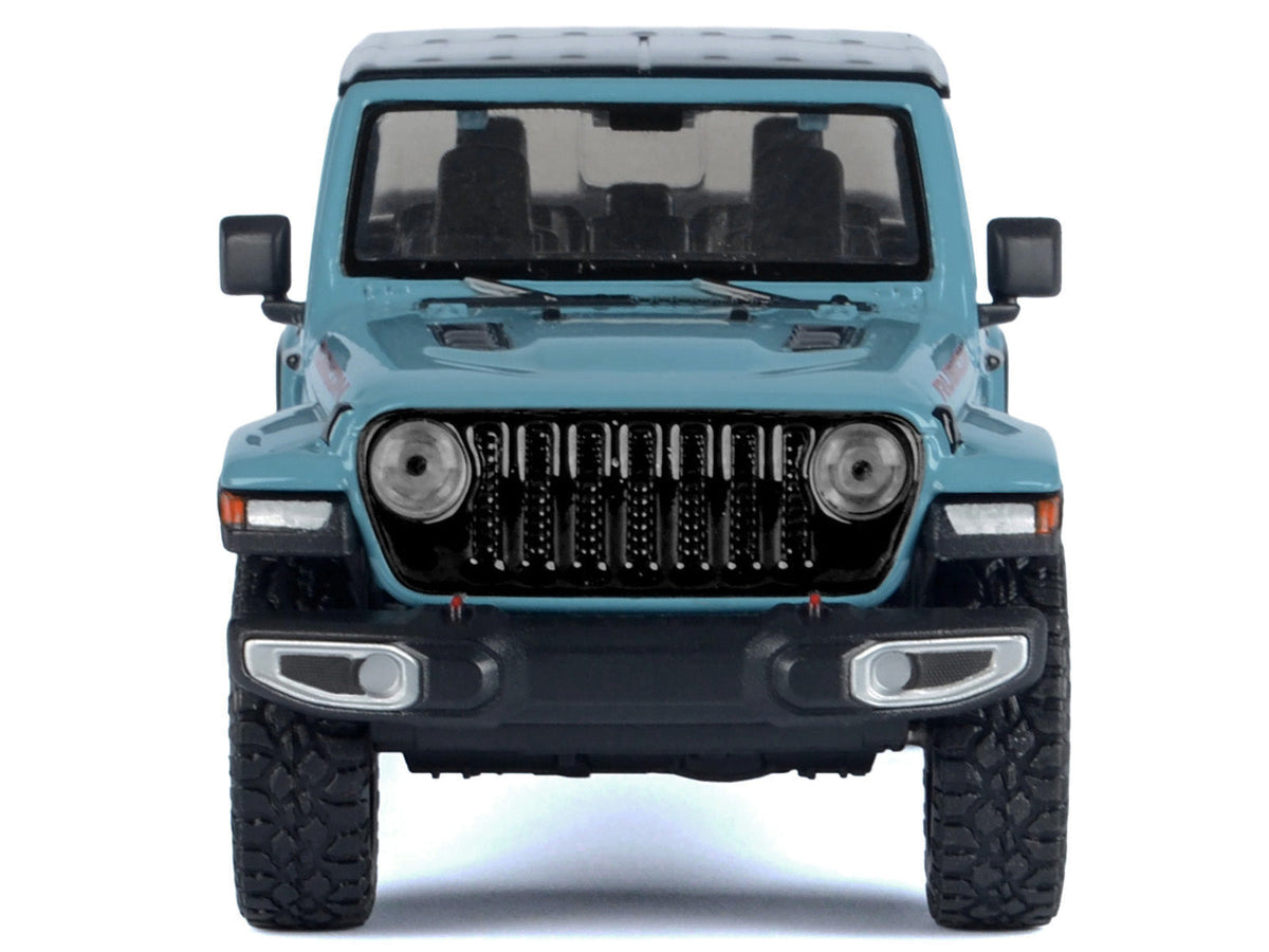2021 Jeep Gladiator Rubicon (Closed Top) Pickup Truck Blue with Black Top 1/24-1/27 Diecast Model Car by Motormax