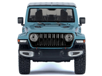 2021 Jeep Gladiator Rubicon (Closed Top) Pickup Truck Blue with Black Top 1/24-1/27 Diecast Model Car by Motormax