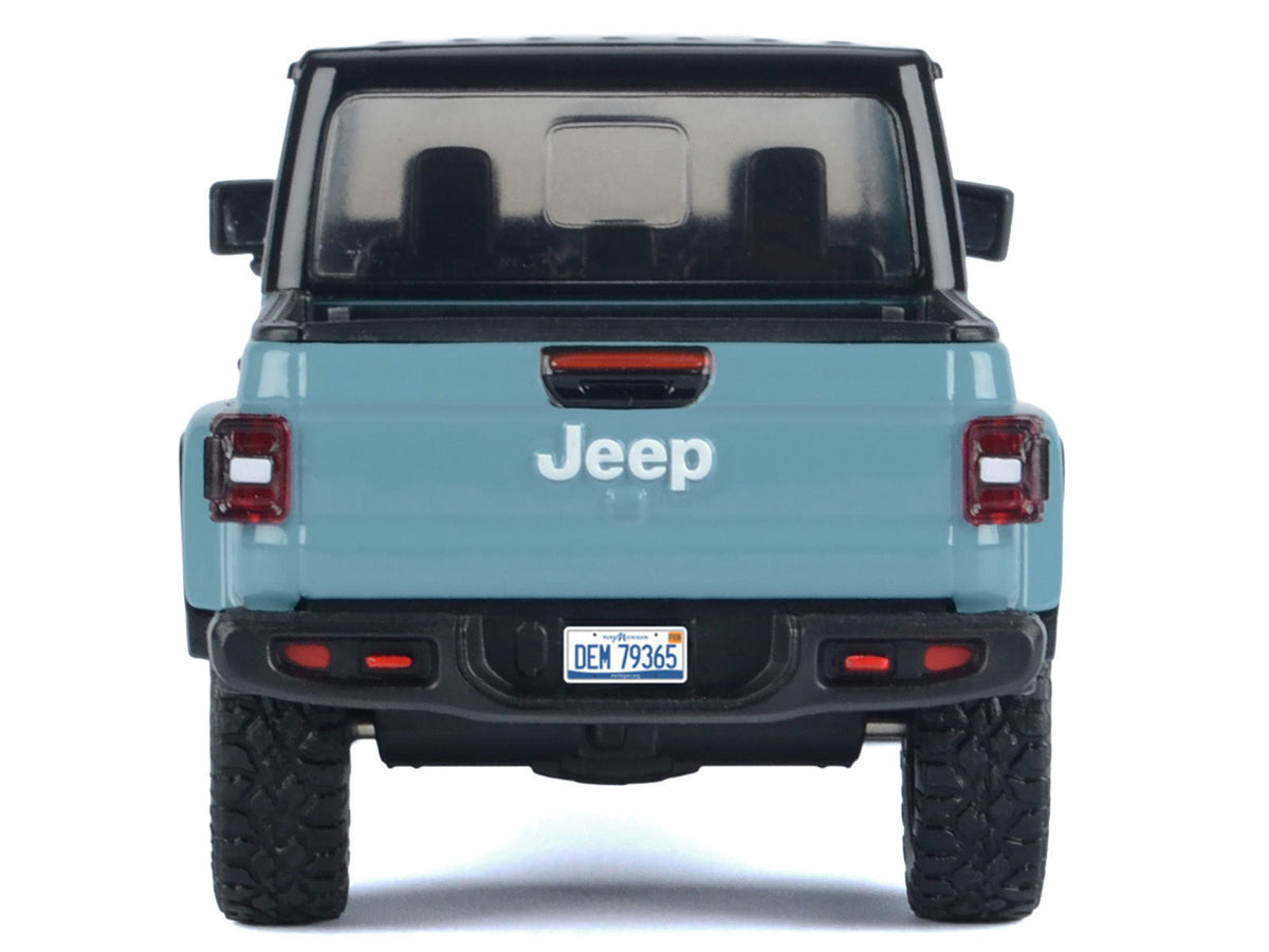 2021 Jeep Gladiator Rubicon (Closed Top) Pickup Truck Blue with Black Top 1/24-1/27 Diecast Model Car by Motormax