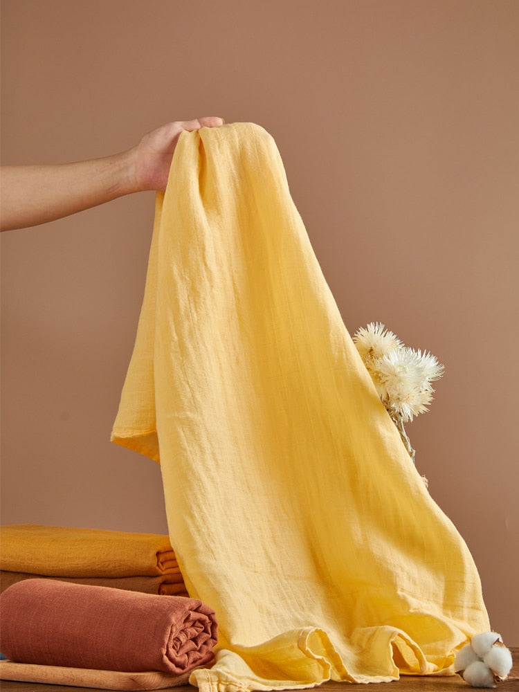 Kangobaby #Old Time# 100% Cotton Plain Color 2pcs Set Hot Sale Baby Muslin Swaddle Blanket