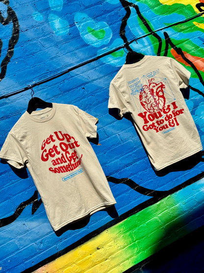 Get Something T Shirt - Sand