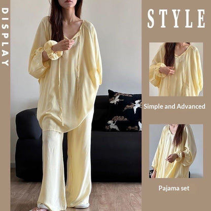 Three-quarter-sleeve Pants Set Suitable For Both Outdoor Wear And Lounging At Home