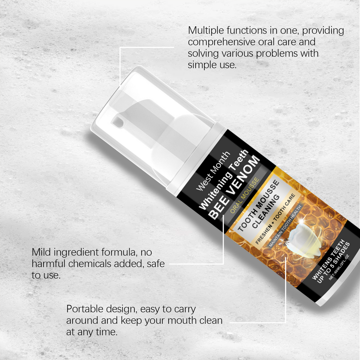 Tooth Cleaning Mousse Toothpaste Protects Tooth Enamel Daily Tooth Cleaning Yellow Tooth Dirt Toothpaste
