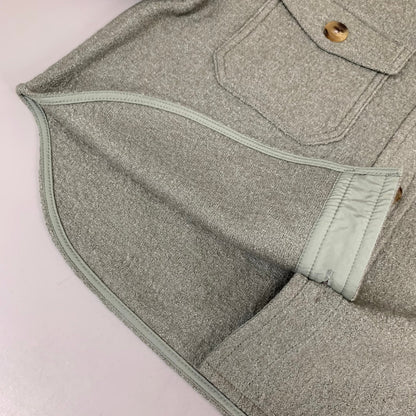 LEVI'S Front Button Cropped Jacket W/ Laydown Collar Women's Medium Tea Green 595450040