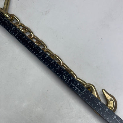 FORGED G70 Transport Chain With Clevis Hooks 3.5" X 2", Golden