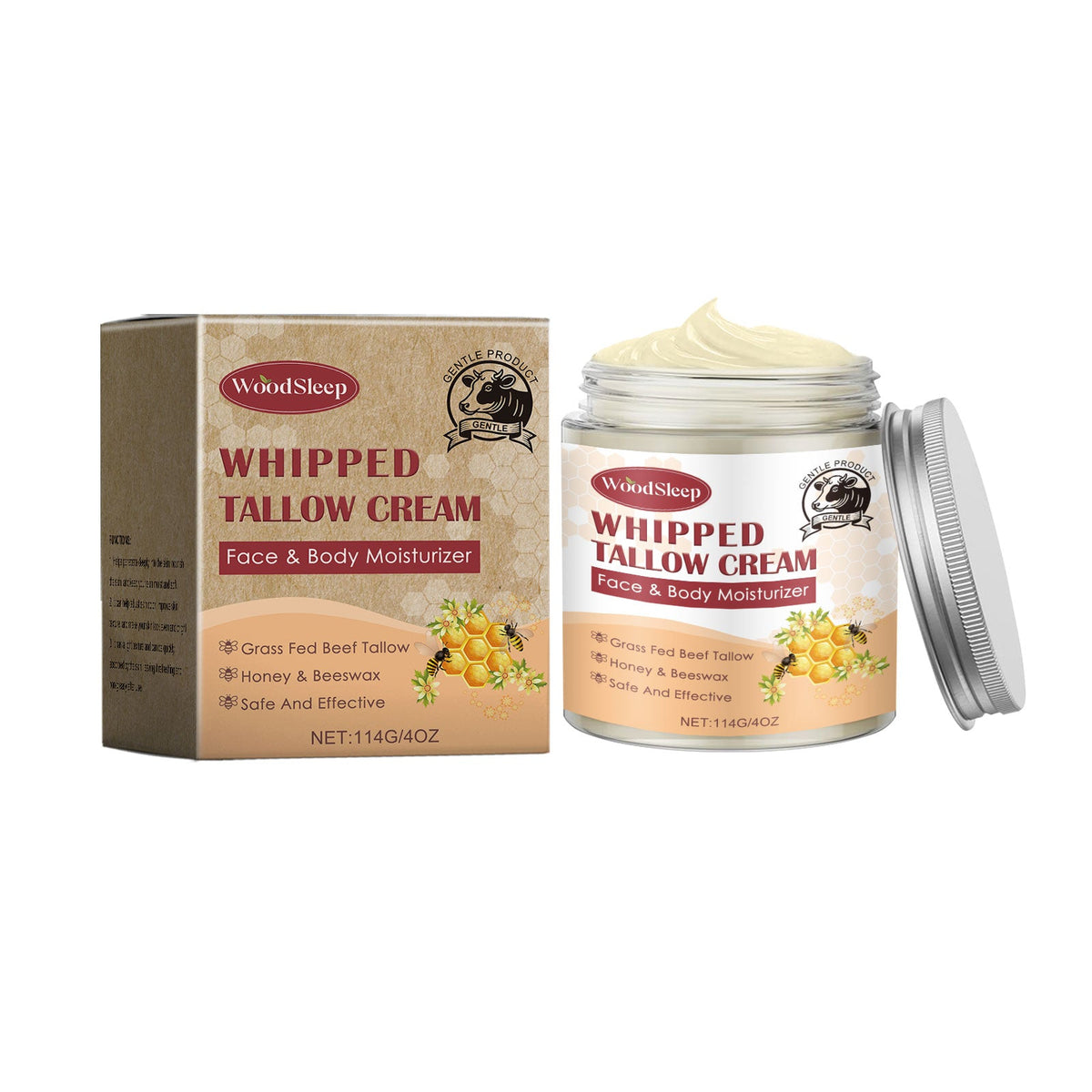 Tallow Skin Honey Cream Gently Moisturizes And Hydrates Skin, Firming And Refreshing Skin