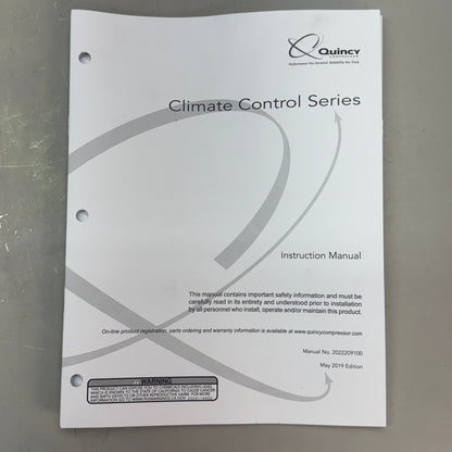 Quincy Compressor K40 Climate Control Series Industrial Air Compressor