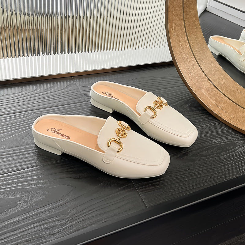 New Closed-toe Casual Half-slipper Shoes For Women