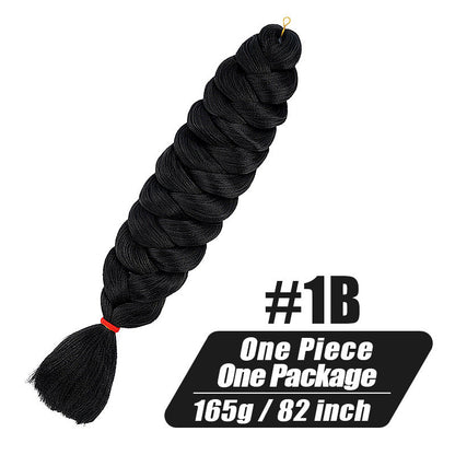 Womens Multi-colored Long Braided Ponytail