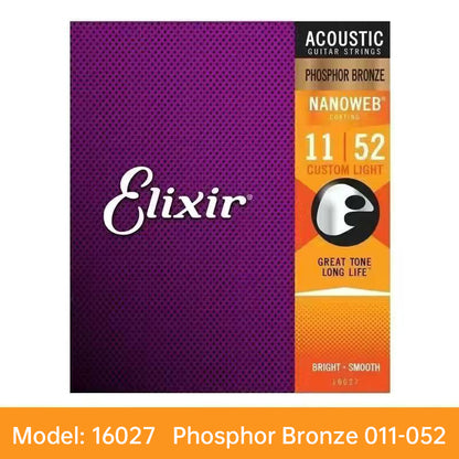 Acoustic Guitar Strings: 80/20 Bronze with NANOWEB Coating, Long - lasting Bright Tone, Comfortable Feel, Medium 13 - 56
