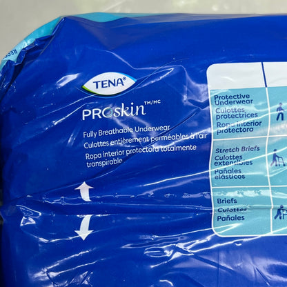 TENA (2 PACK) Proskin Fully Breathable Adult Diaper Unisex Sz L White 37959-10