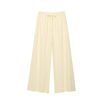 Elegant Solid Color Bubble Sleeve Blouse and Long Pants  Style Fashion Casual Loose Fit