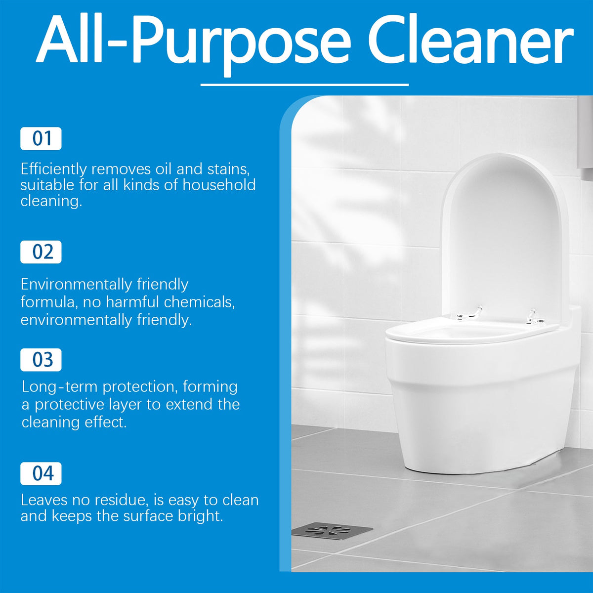 Multi-Functional Cleaner Bathroom Kitchen Multi-Surface Decontamination Cleaning Deodorant Removal Household Cleaner