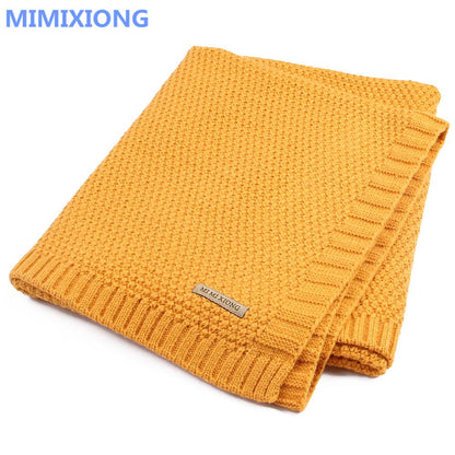 Baby Blanket Knitted Newborn Swaddle Wrap Blankets Super Soft Toddler Infant Bedding Quilt