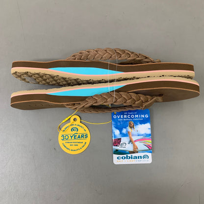 COBIAN Braided Pacifica Sandals Women's SZ 9, EU 41 TAN BBP23-230-9