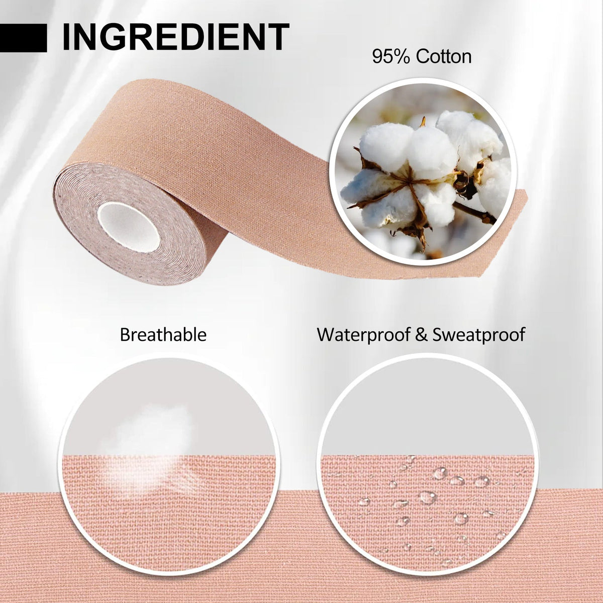 Invisible Elastic Fabric Chest Strap Anti-Sagging External Expansion Pull Up Chest Elastic Tape Invisible Chest Lift Tape