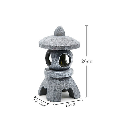 Solar-Powered Zen Garden Decor: Pagoda Lanterns & Statues