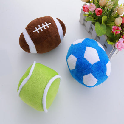 Pet Plush Squeaky Simulation Ball Dog Toy