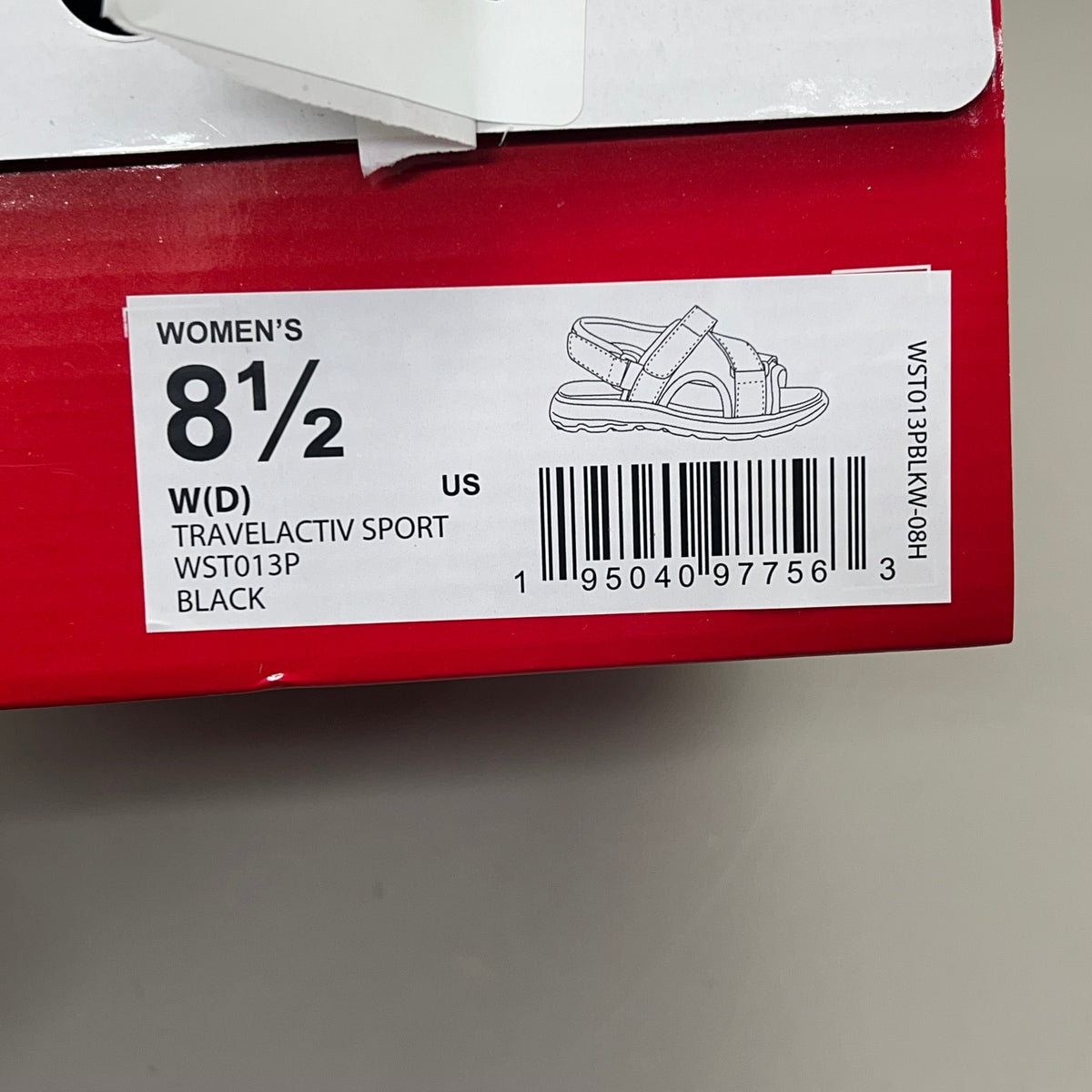 PROPET Travel Activ Sport Lightweight Women's Sz 8.5 W(D) Black/White WST013P