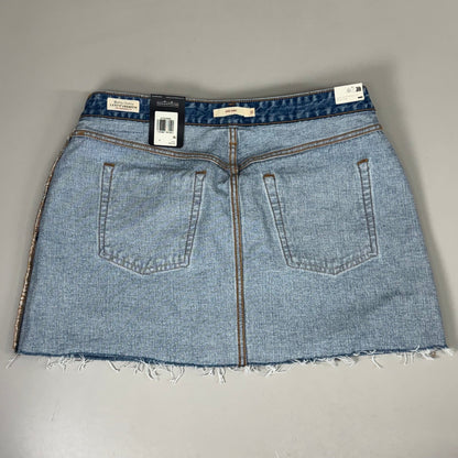 LEVIS Recrafted Icon Skirt Mid Rise Original Women's Sz 31 Novel Notion Med Wash