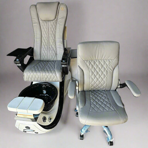 SNE Dolphin Pedicure Spa Tub Light Grey 2024 model SNE 201 W/ Rolling Chair