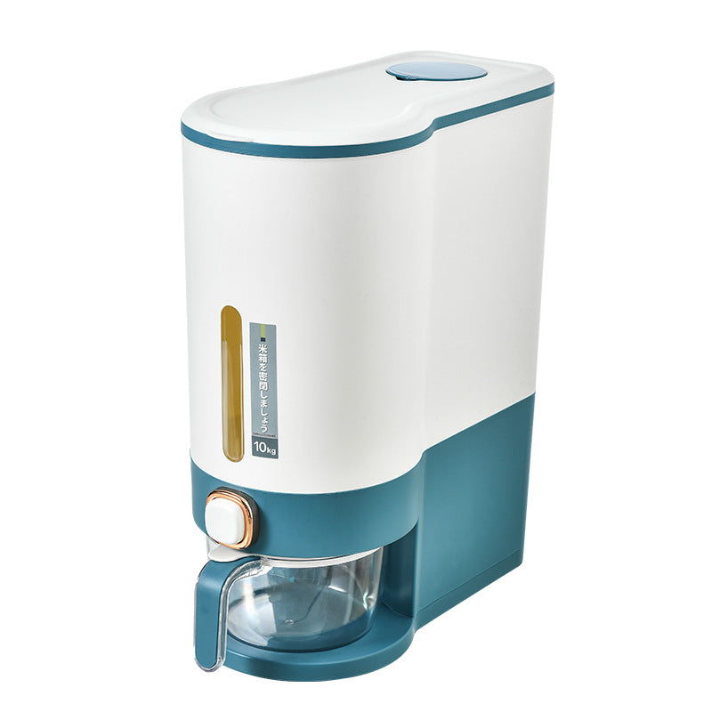 Automatic rice insect proof moisture-proof sealed household food grade large capacity press type metering rice storage bucket