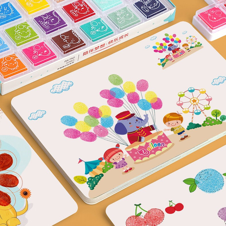 Children's Finger Drawing Paint Kindergarten Color Printing Mud Baby Graffiti Printing Pad Drawing Tool Palm Pointillism