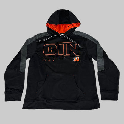 NFL Cincinnati  Bengals Hoodie AFC North Sweatshirt Pullover SZ M Black 1802967