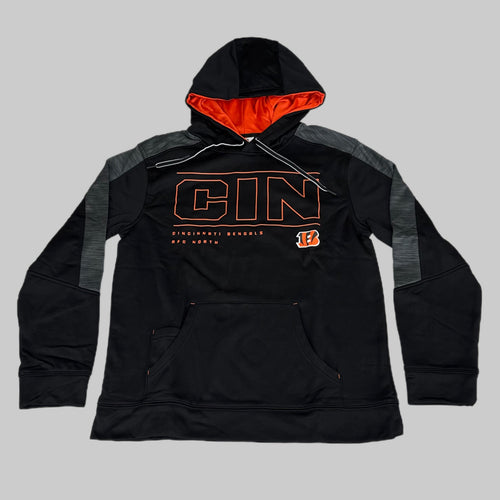 NFL Cincinnati  Bengals Hoodie AFC North Sweatshirt Pullover SZ M Black 1802967