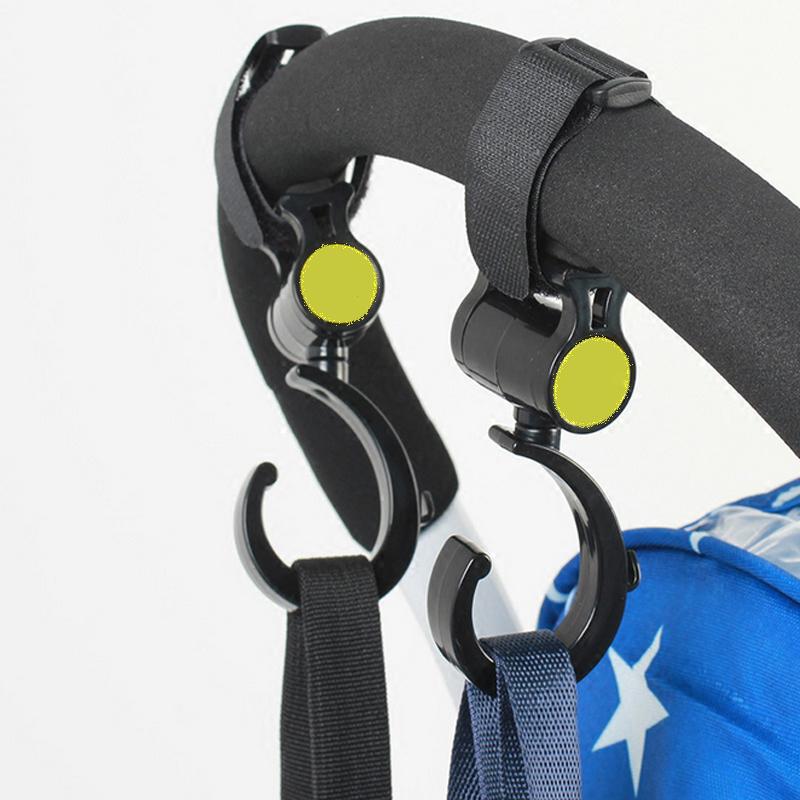 2 PCS/LOT Baby Stroller Accessories Hook Multifunction Baby Stroller Black High Quality Plastic Hook