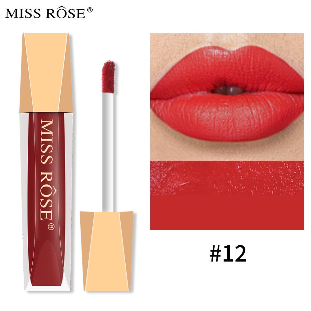 Matte Lip Gloss Liquid Pearlescent Lip Gloss Non Fading Non Stick Cup Velvet Lip Glaze Lipstick