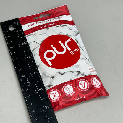 PUR (12 PACK, 55 Pieces Each) Sugar Free Cinnamon Flavored Chewing Gum