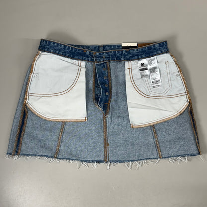 LEVIS Recrafted Icon Skirt Mid Rise Original Women's Sz 31 Novel Notion Med Wash