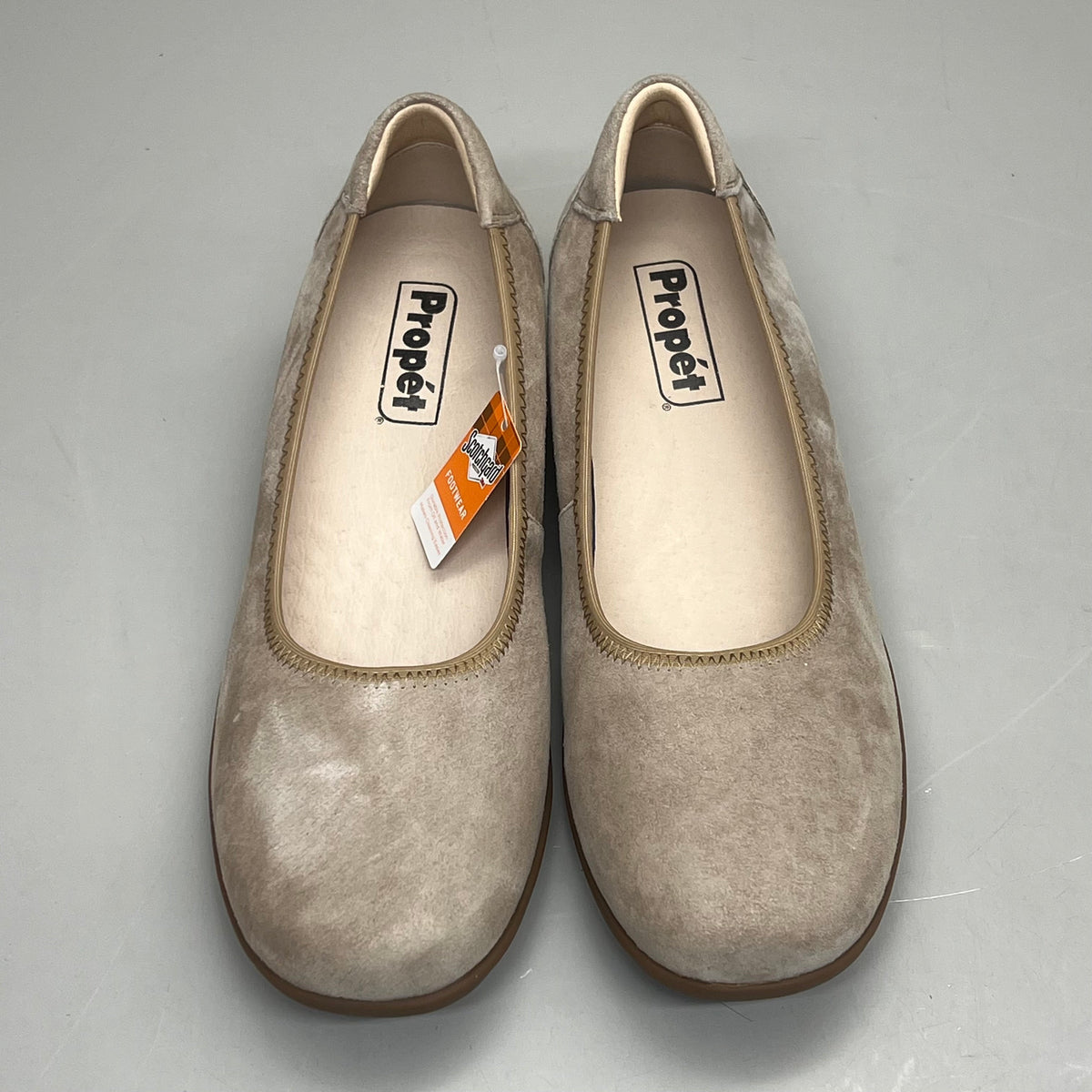 PROPET Yara Slip-On Orthotic Comfort Women's Sz 8.5 M(B) Natural Buff Suede WCX004L