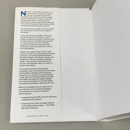 WILEY John Motgomery & Mark Van Clieaf; Net Zero Business Models 416 PAges