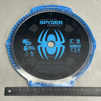 SPYDER Tarantula Fine Finish Circular Saw Blade 80-Tooth, 12" Black 13054