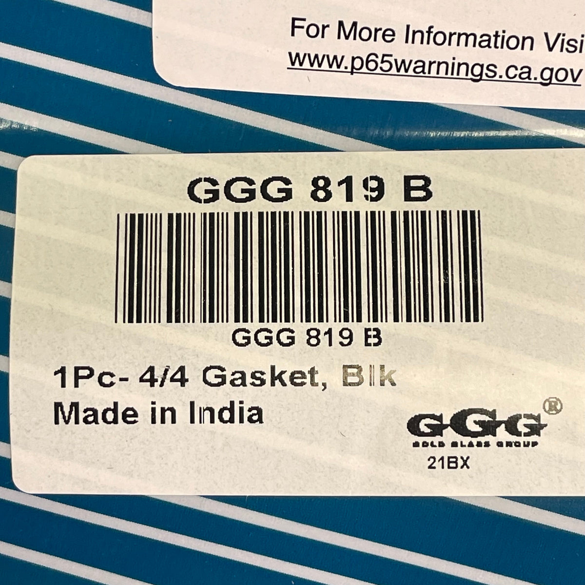 GOLD GLASS GROUP 4/4 Windshield Gasket Replacement For Ford Black GGG-819-B