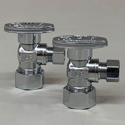 OATEY (2 PACK) Quarter Turn Angle Valve 1/2 NOM Copper 5/8 X 3/8 4701PCLF