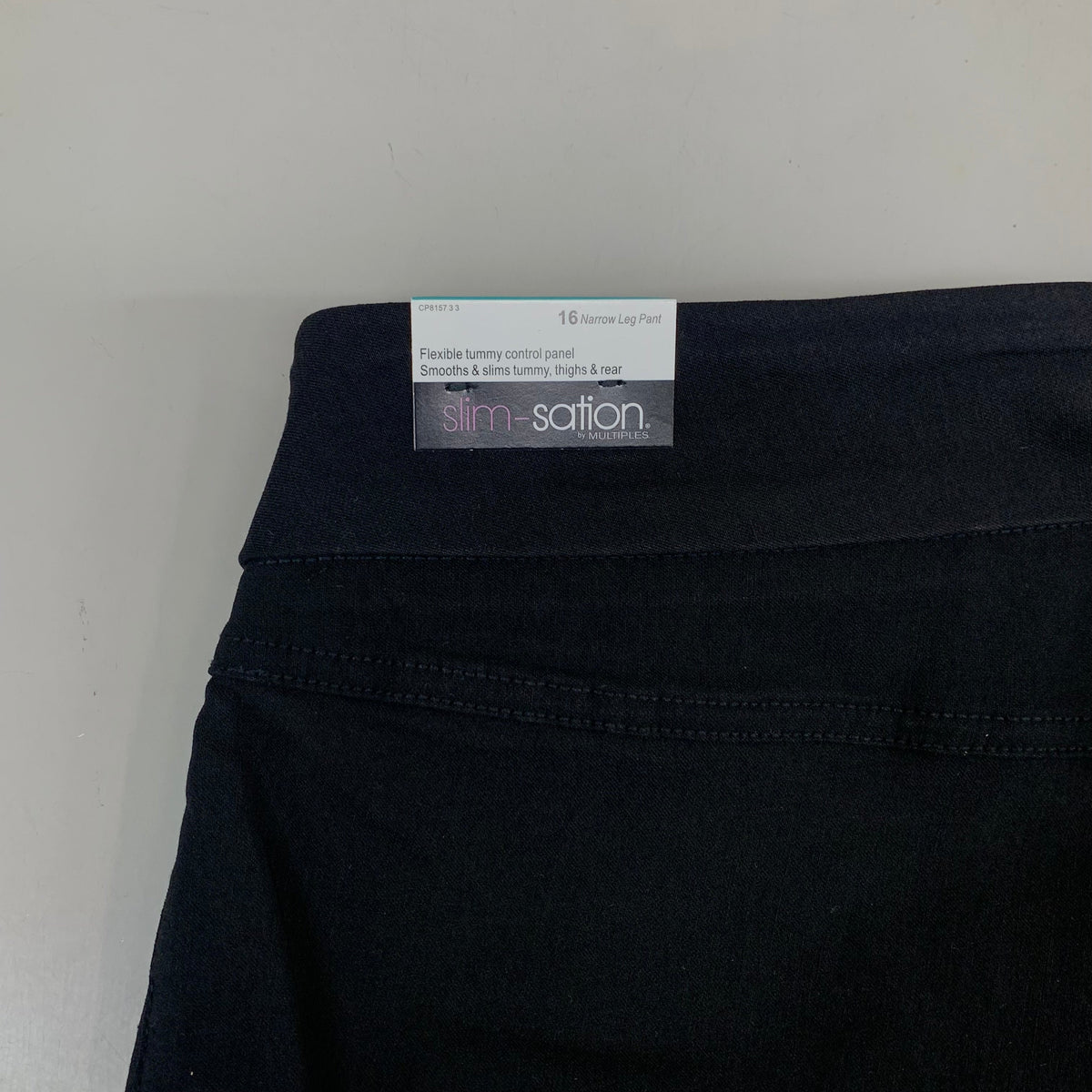 MULTIPLES Narrow Leg Pant Petite Women's Sz 16 Black