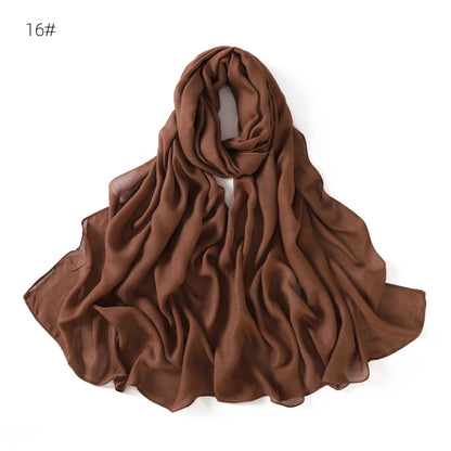 Modal Solid-color Thin-edged Breathable Headscarf
