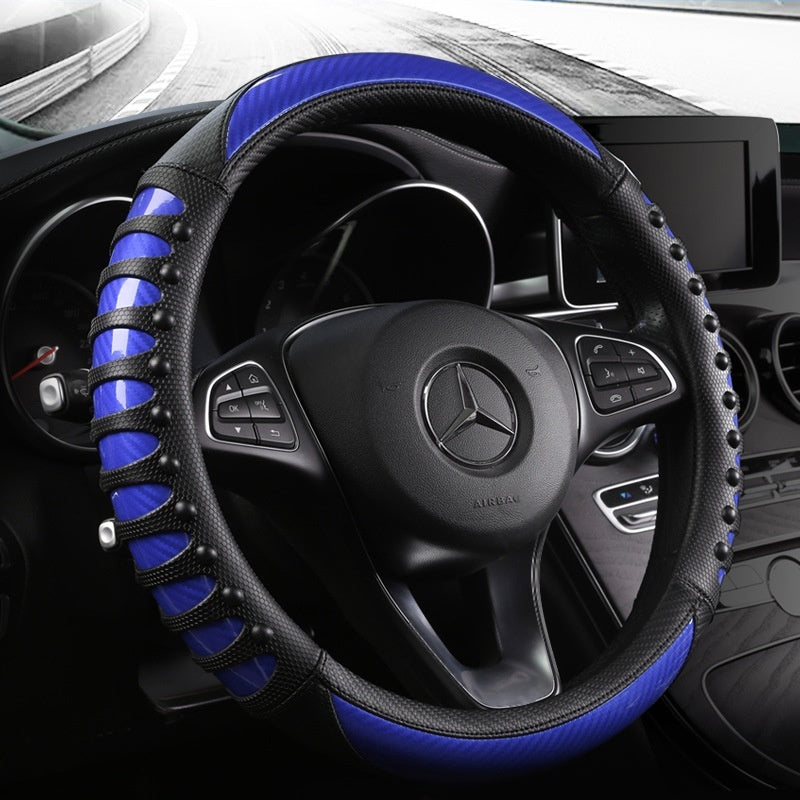 Leather Silicone Four Season Car Accessories Steering Wheel Cover