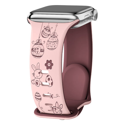 Suitable For The Easter Silicone Laser-engraved Printed Watch Strap